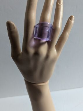 Translucent Lilac Glass Ring